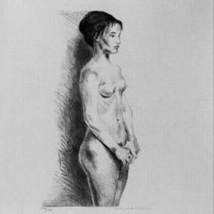 Raphael Soyer Nude Woman (Black & White)